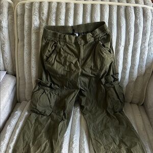 H&M Divided Khaki Elastic Waist Pants